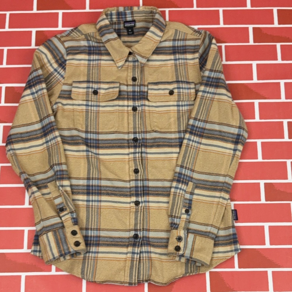 Patagonia Fjord Flannel Shirt Women's XS Plaid Organic Cotton Button-Up